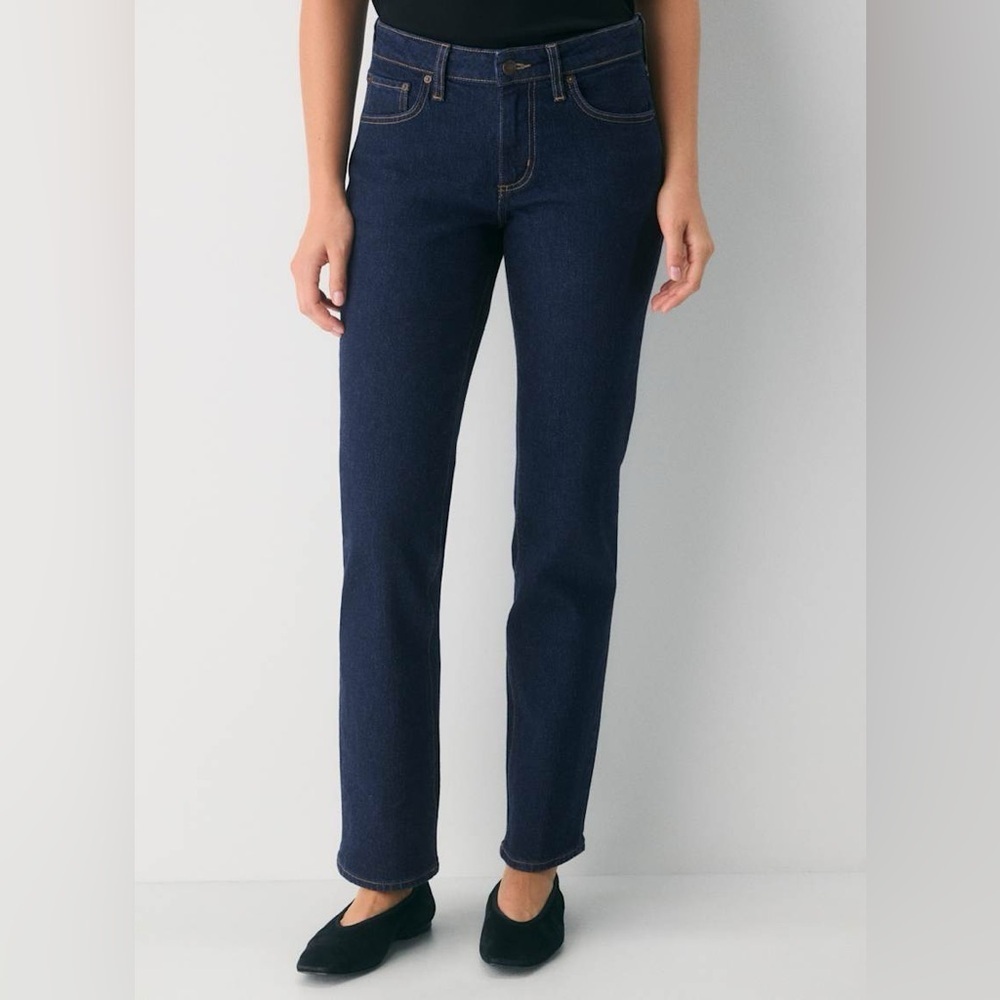 Denim Forum Aritzia Tilda low rise straight jean indigo denim size 25